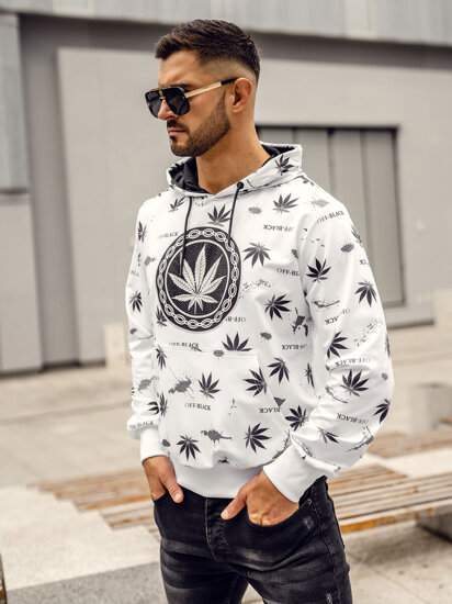 Men's Printed Hoodie White Bolf HM628A