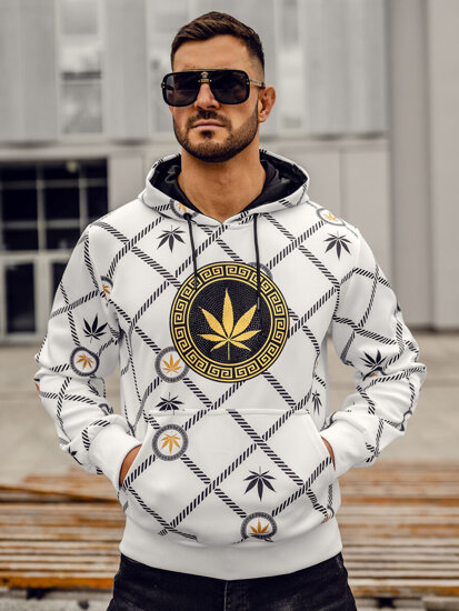 Men's Printed Hoodie White Bolf HM630