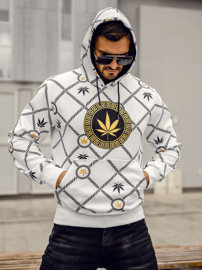 Men's Printed Hoodie White Bolf HM630