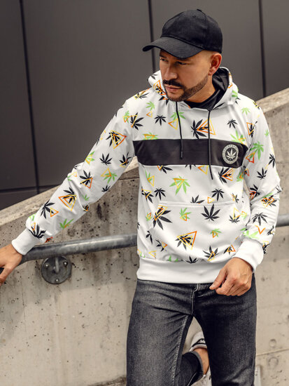 Men's Printed Hoodie White Bolf HM631A