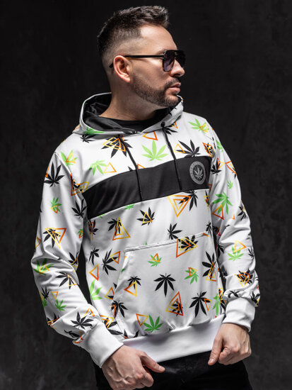 Men's Printed Hoodie White Bolf HM631A1