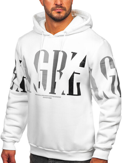 Men's Printed Hoodie White Bolf LJ0571