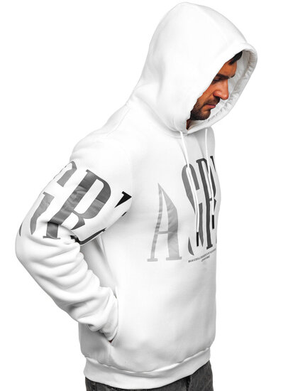 Men's Printed Hoodie White Bolf LJ0571