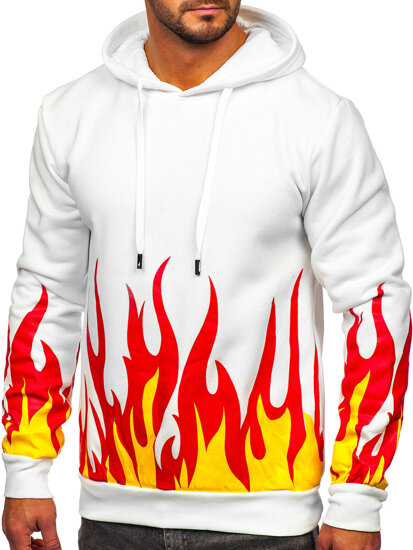 Men's Printed Hoodie White Bolf LK63