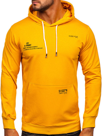 Men's Printed Hoodie Yellow Bolf 8754