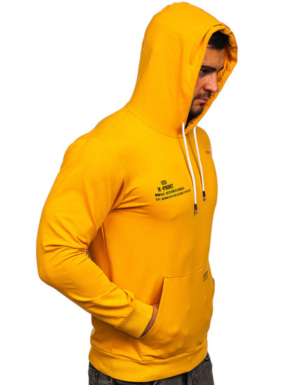 Men's Printed Hoodie Yellow Bolf 8754