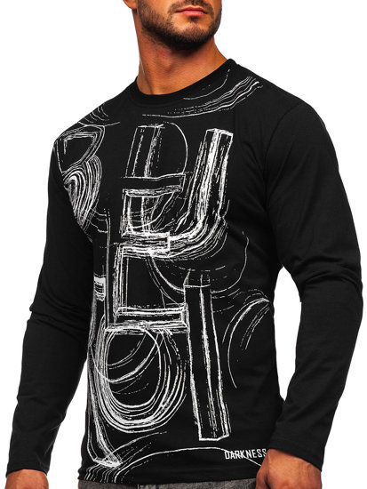 Men's Printed Long Sleeve Top Black Bolf 146743