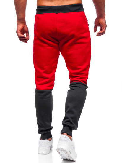 Men's Printed Sweatpants Red Bolf AM85