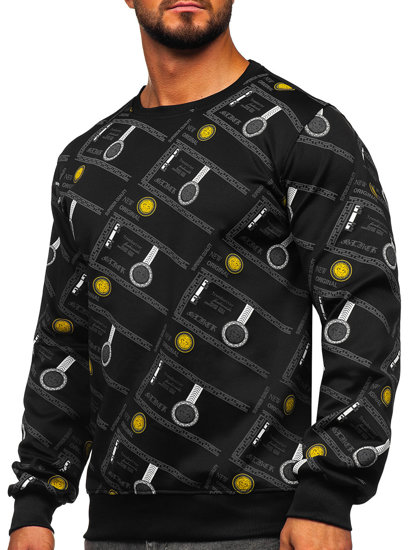 Men's Printed Sweatshirt Black Bolf 8B1110