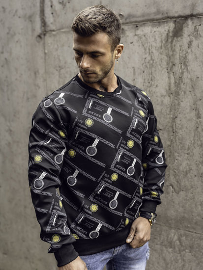 Men's Printed Sweatshirt Black Bolf 8B1110