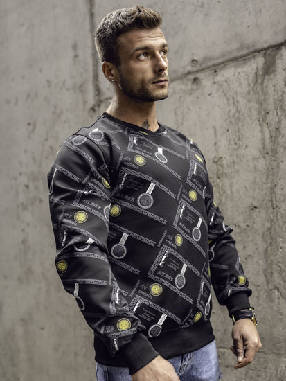 Men's Printed Sweatshirt Black Bolf 8B1110A