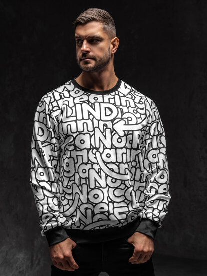 Men's Printed Sweatshirt Black-White Bolf 8B1137A1