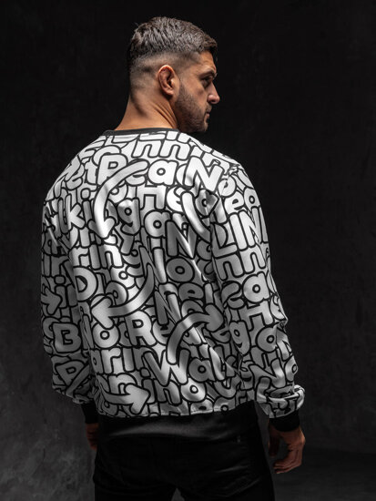 Men's Printed Sweatshirt Black-White Bolf 8B1137A1