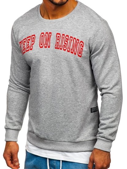 Men's Printed Sweatshirt Grey Bolf 11114