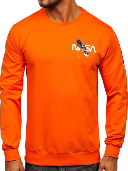 Men's Printed Sweatshirt Orange Bolf 6476