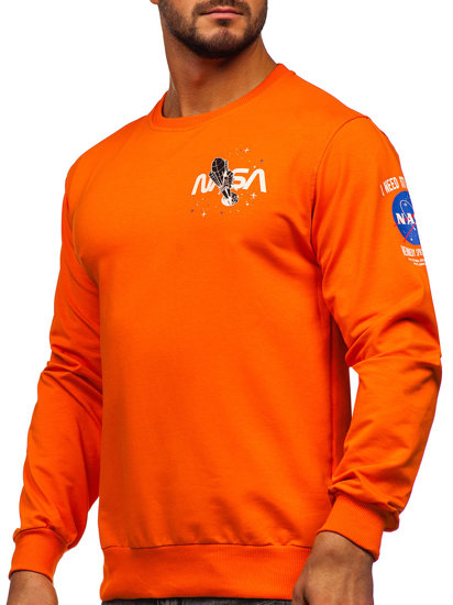 Men's Printed Sweatshirt Orange Bolf 6476