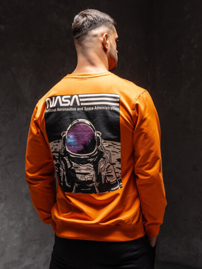 Men's Printed Sweatshirt Orange Bolf 6476A1