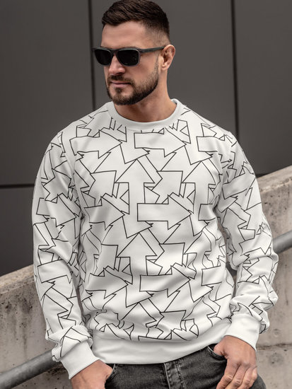 Men's Printed Sweatshirt White Bolf 8B1111A