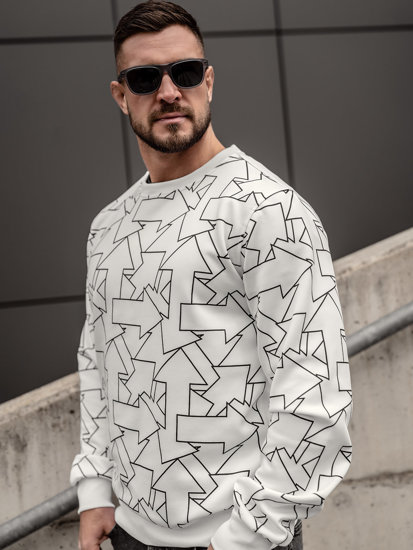 Men's Printed Sweatshirt White Bolf 8B1111A