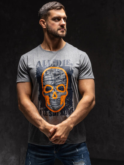 Men's Printed T-shirt Anthracite Bolf Y70007