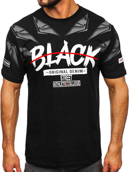 Men's Printed T-shirt Black Bolf 14208