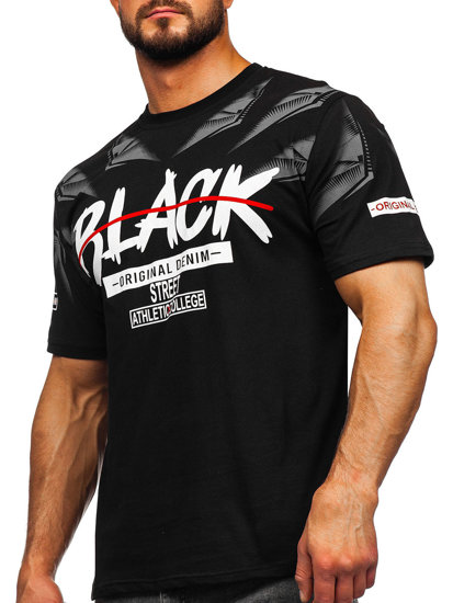 Men's Printed T-shirt Black Bolf 14208