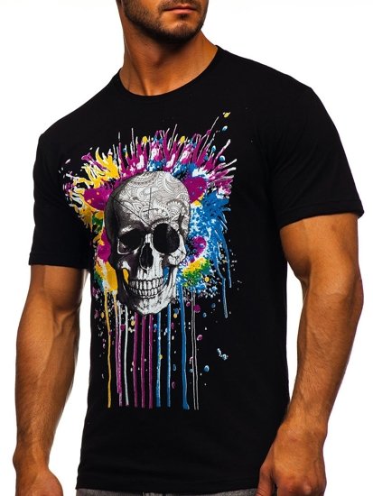 Men's Printed T-shirt Black Bolf 142170