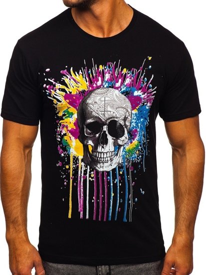 Men's Printed T-shirt Black Bolf 142170