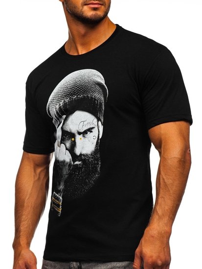 Men's Printed T-shirt Black Bolf 142175