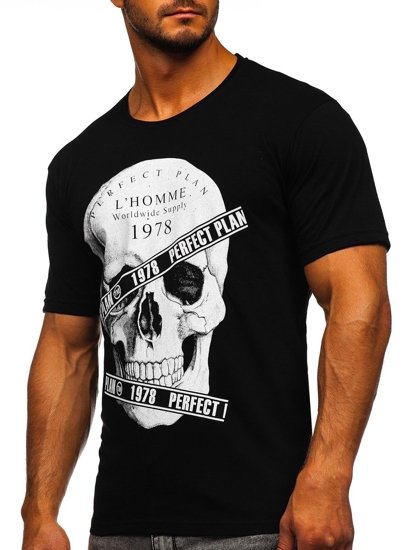 Men's Printed T-shirt Black Bolf 142176