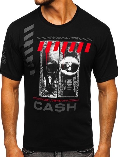 Men's Printed T-shirt Black Bolf 14315