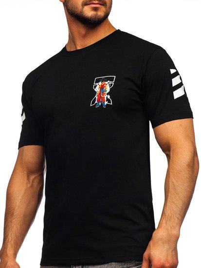 Men's Printed T-shirt Black Bolf 14404