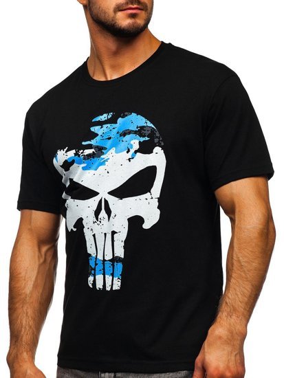 Men's Printed T-shirt Black Bolf 2098