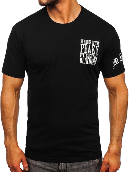 Men's Printed T-shirt Black Bolf 21008