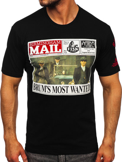 Men's Printed T-shirt Black Bolf 2826