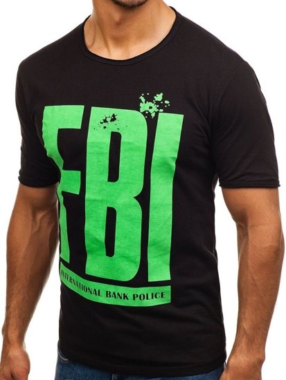 Men's Printed T-shirt Black Bolf 6295