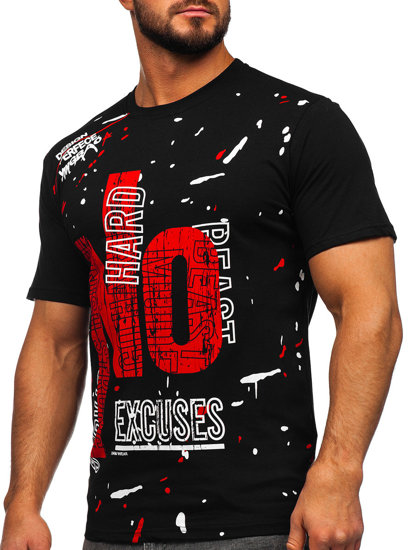 Men's Printed T-shirt Black Bolf JS1856