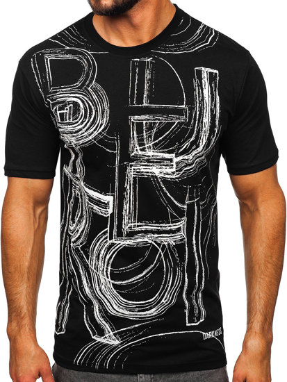 Men's Printed T-shirt Black Bolf KS2525T