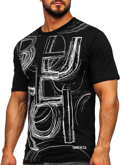 Men's Printed T-shirt Black Bolf KS2525T