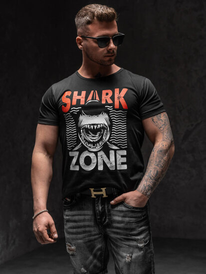 Men's Printed T-shirt Black Bolf KS2652