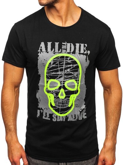 Men's Printed T-shirt Black Bolf Y70007