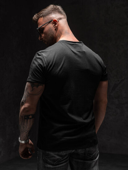 Men's Printed T-shirt Black Bolf Y70007