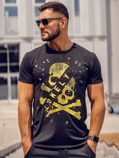 Men's Printed T-shirt Black Bolf Y70008A