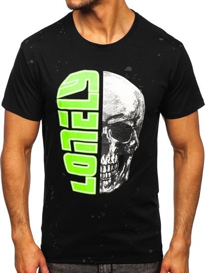 Men's Printed T-shirt Black Bolf Y70012