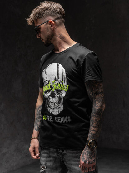 Men's Printed T-shirt Black Bolf Y70012