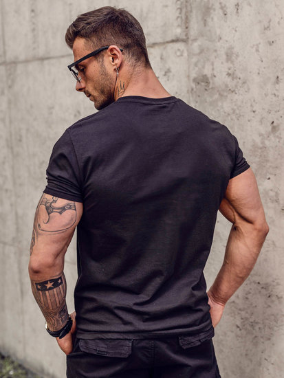 Men's Printed T-shirt Black Bolf Y70019A