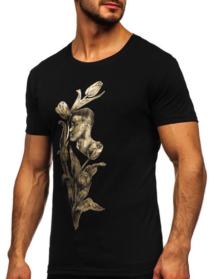 Men's Printed T-shirt Black Bolf Y70052