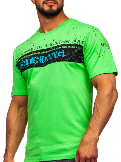 Men's Printed T-shirt Celadon Bolf 14204