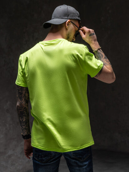 Men's Printed T-shirt Green-Neon Bolf Y70011