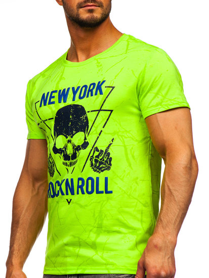 Men's Printed T-shirt Green-Neon Bolf Y70030